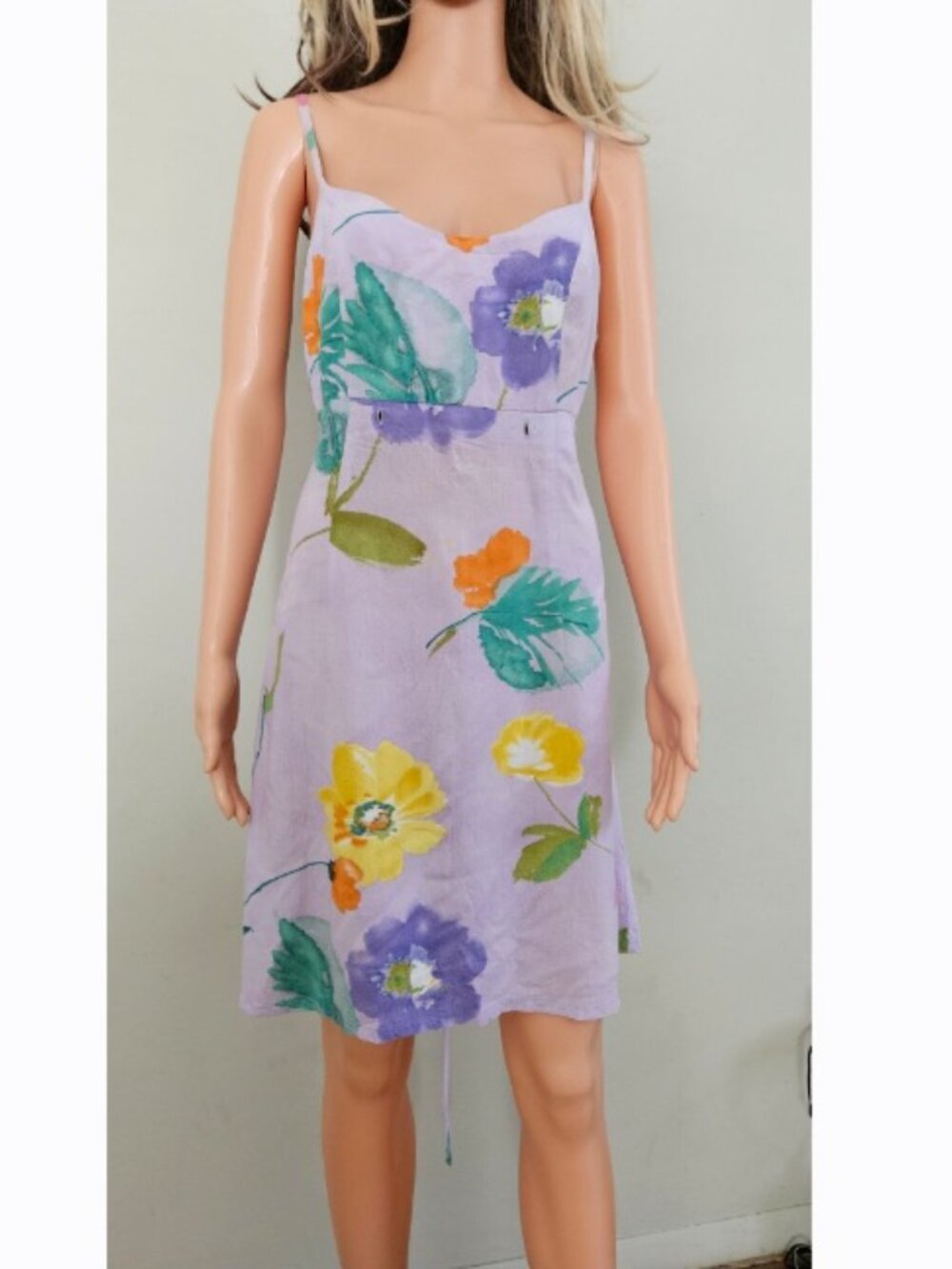 Jams World Hawaiian Floral Sleeveless Stripes Sundress Purple